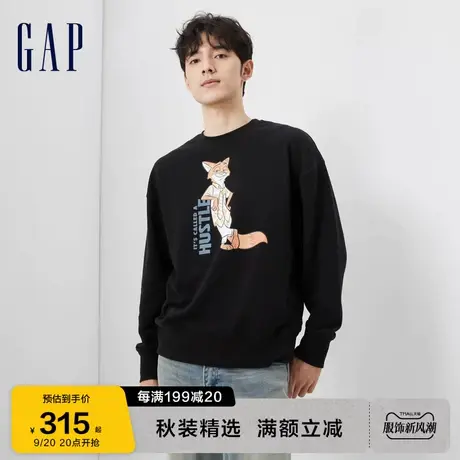 【疯狂动物城联名】Gap男女装秋季2023新款宽松卫衣765868上衣图片