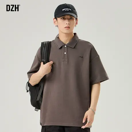 男士polo衫男短袖夏季潮流宽松翻领休闲半袖t恤男款2023新款体恤商品大图