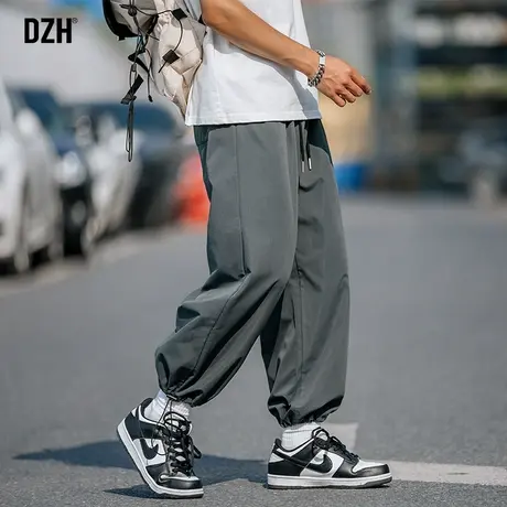 男士束脚裤高街裤子男潮牌痞帅男裤宽松休闲裤抽绳裤灯笼裤运动裤图片