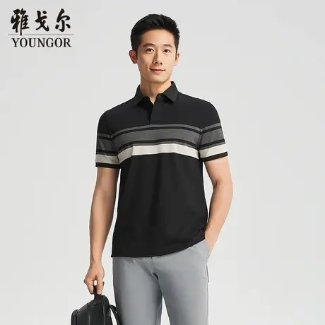 【商场同款】雅戈尔男士短袖POLO夏季新款官方商务休闲短袖T恤男商品大图