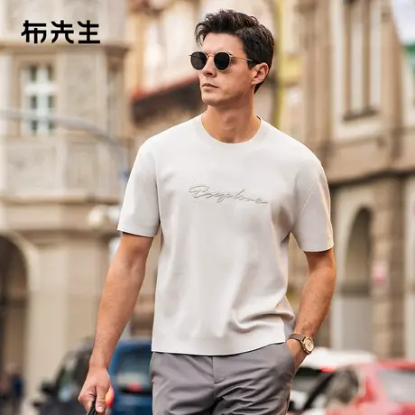 MrBu布先生立体绣花T恤2025夏季新款宽松休闲上衣男款短袖ET16180图片