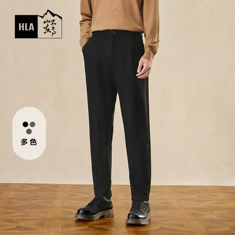 HLA/海澜之家山不在高系列绣花休闲裤24秋新腰里印花时尚舒适裤男商品大图