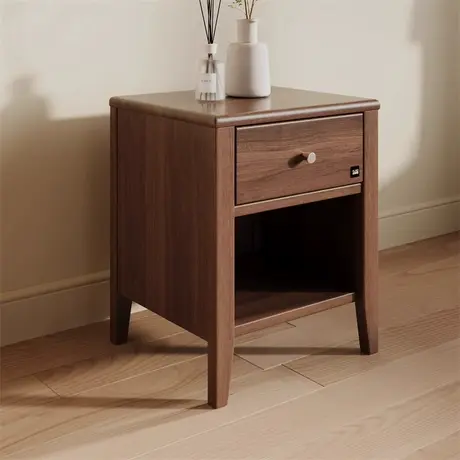 顾家家居实木家用2025新款简约卧室床头小边几创意实木收纳储物柜商品大图