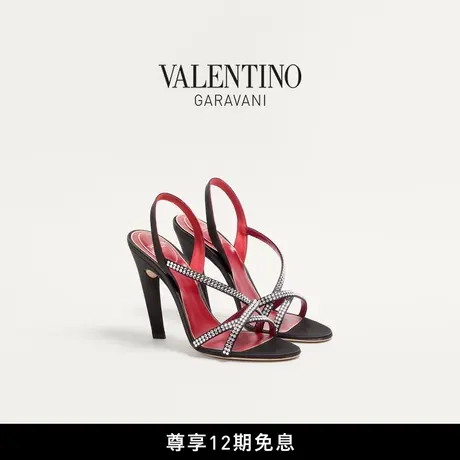 [秋冬新品]华伦天奴VALENTINO女士 DANS LE FOYER 仿水晶高跟凉鞋商品大图