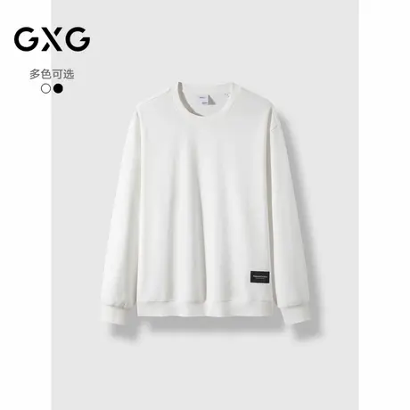 GXG男装 多色简约休闲时尚宽松圆领卫衣男24年秋季品G24X313019商品大图
