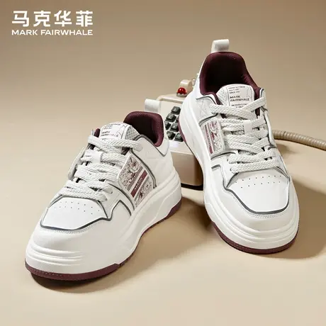 马克华菲男鞋2025新款小白鞋男板鞋男款白色男生鞋子男士休闲白鞋商品大图