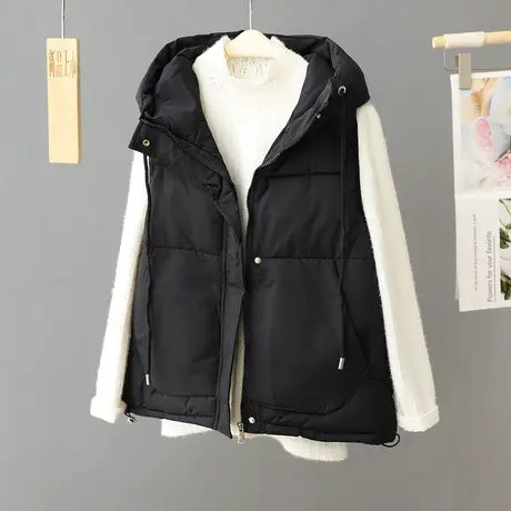 2023秋冬羽绒棉马甲女短款坎肩外穿背心马夹宽松外套无袖女款百搭商品大图