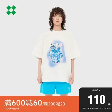 SEMIRPLUS短袖男女圆领潮流印花纯棉T恤宽松商品大图