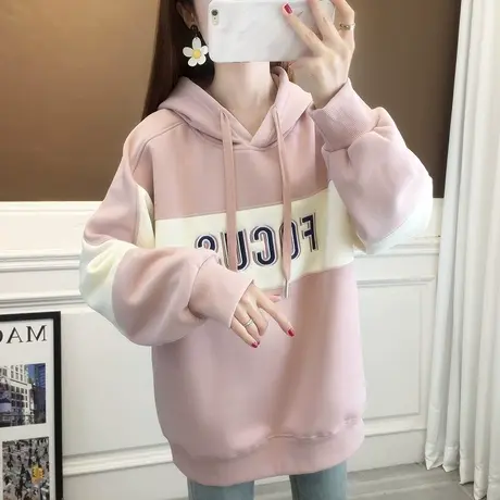 卫衣女2023新款爆款加绒加厚国风卫衣宽松洋气今年流行连帽上衣潮商品大图