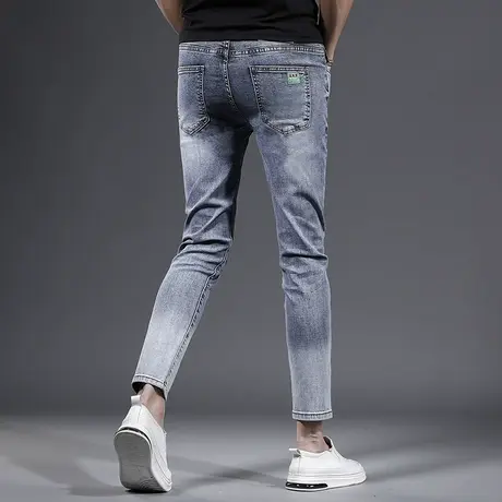 九分牛仔裤男修身小脚2023新款夏季薄款弹力百搭休闲男士裤子9分商品大图