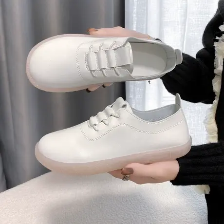 不累脚软底舒适护士鞋女2024新款医护工作鞋防滑小白鞋豆豆鞋单鞋商品大图