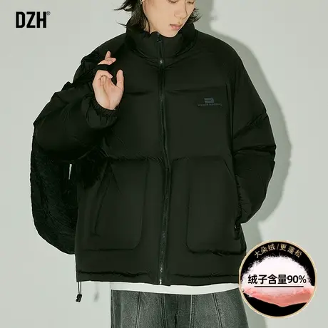 男士黑色立领羽绒服男冬季2024年新款加厚保暖羽绒外套男款面包服商品大图