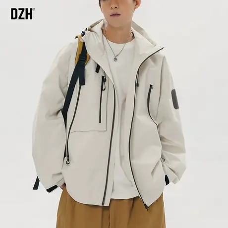 男士软壳冲锋衣男款工装外套潮牌男高级感痞帅春秋款登山服防风衣商品大图