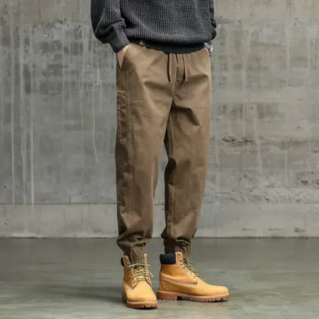 休闲百搭束脚裤子男款潮流百搭工装裤男大码时尚男装裤子休闲男装商品大图