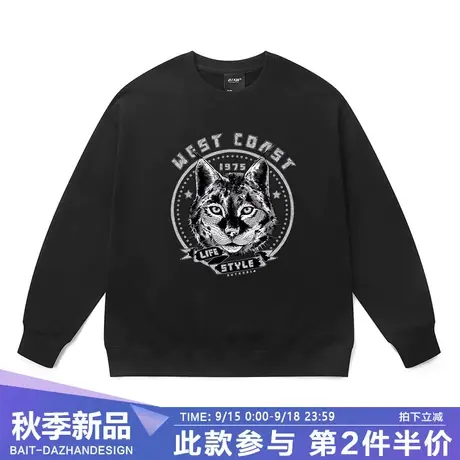 原创潮牌宽松打底衫暗黑猫咪印花vibe风长袖T恤oversize高街卫衣商品大图