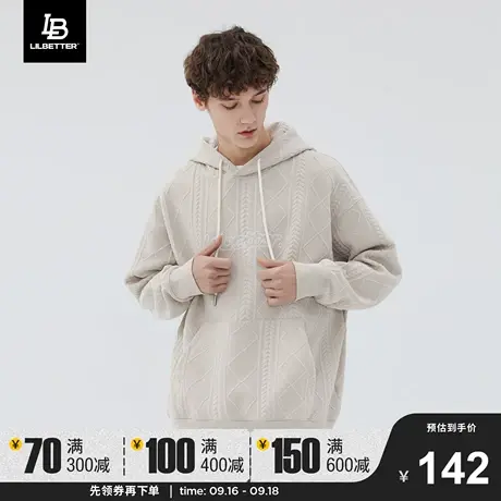 Lilbetter卫衣男2023秋冬新款上衣设计感小众帽衫连帽衣服外套潮商品大图