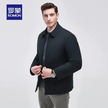 【可拆卸内胆】罗蒙鹅绒羽绒服男秋冬季中年爸爸装休闲干部装外套图片