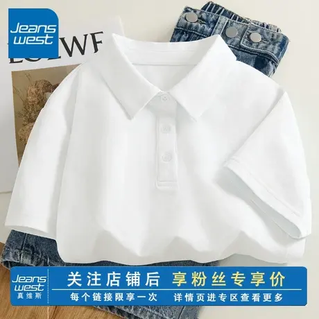 KV真维斯短袖T恤女2025新款 爆款运动POLO衫夏季薄款透气休闲上衣商品大图