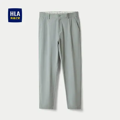 HLA/海澜之家松紧腰休闲九分裤25春夏新款弹力轻薄商务通勤裤子男图片