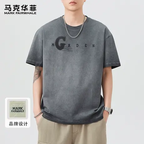 马克华菲短袖t恤男士美式潮流纯棉夏季新款宽松薄款休闲半袖上衣图片
