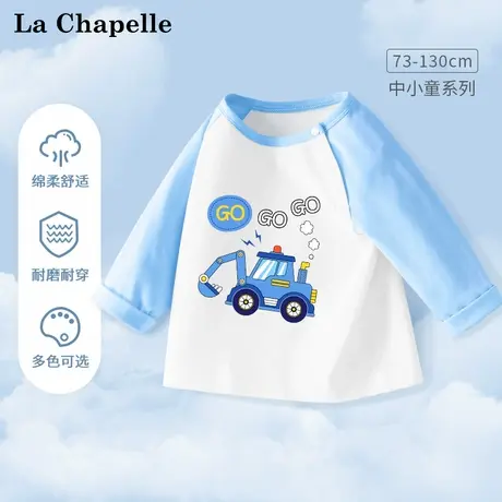 拉夏贝尔儿童长袖t恤薄款纯棉宝宝童装春秋款男童小汽车打底上衣图片