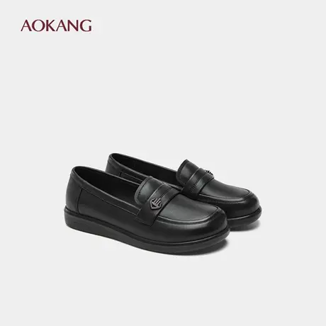 奥康 女鞋2025秋季舒软鞋真皮一脚蹬浅口单鞋妈妈鞋平底门店发货图片