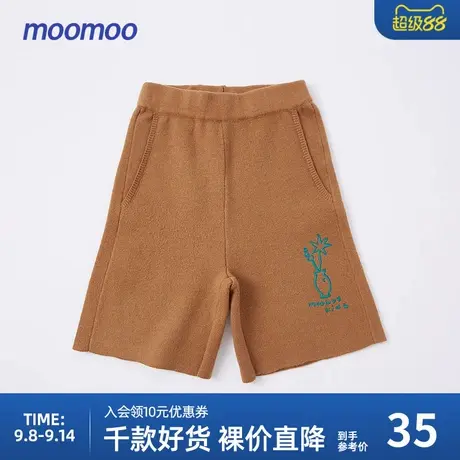 美特斯邦威童装女童裤子儿童裤子春毛织裤复古阔腿裤休闲舒适百搭商品大图