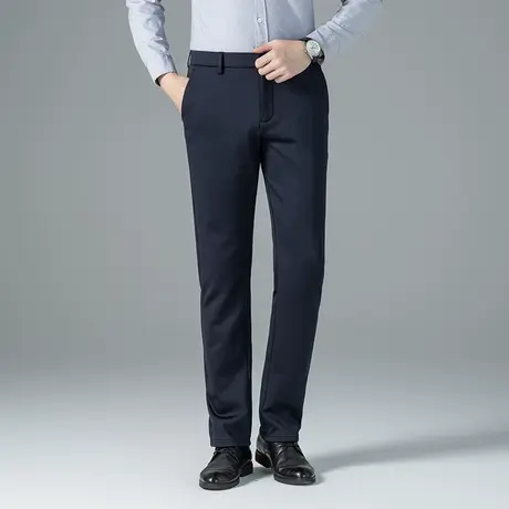 秋冬季保暖加绒西装裤子商务正装直筒职业裤子2023新款休闲长裤商品大图