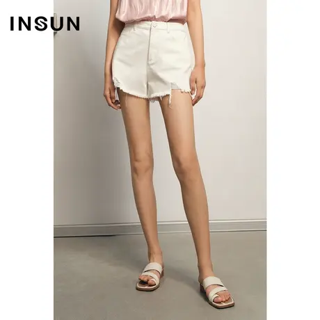 INSUN恩裳夏季纯棉牛仔超短裤商品大图