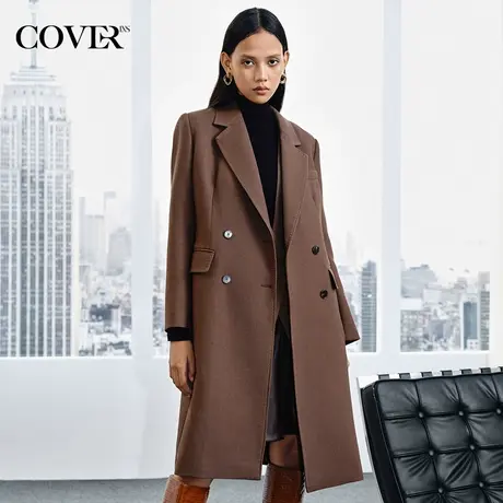 COVER冬季莱卡丝混纺华夫格西装外套商品大图