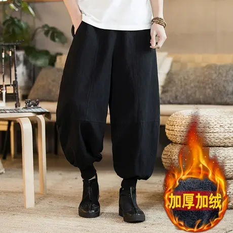 灯笼裤秋季中国风男装青年裤子民族服可阔腿裤可束脚宽松休闲裤男商品大图
