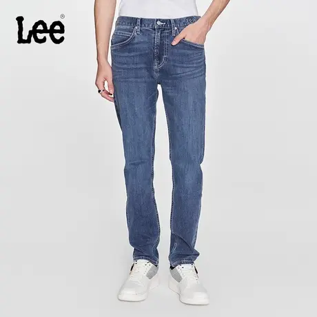 Lee商场同款24早春新品723修身直脚中蓝色男牛仔裤潮LMB2417233MK图片