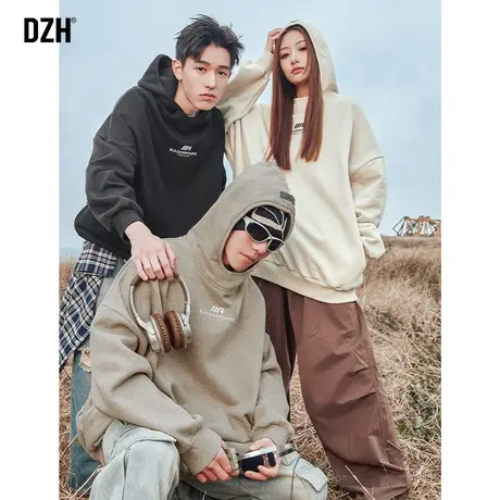 情侣连帽卫衣男2024新款美式重磅男士早春外套春秋款男款宽松上衣商品大图