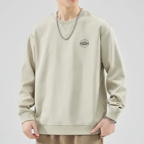 秋季2023新款男士潮牌印花长袖卫衣春秋款圆领T恤秋天男款上衣服商品大图