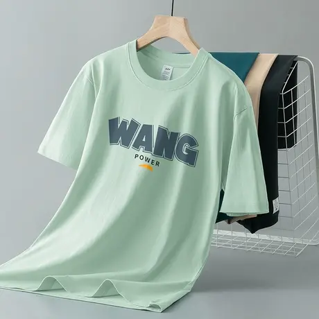 重磅美式纯棉t恤男短袖夏季半袖潮流印花全棉体恤宽松圆领上衣服商品大图