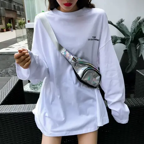 2023早秋季新款外穿春秋衣韩版宽松女装ins薄款上衣洋气长袖t恤潮商品大图