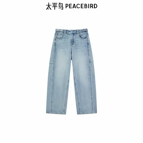 太平鸟高腰茧型牛仔裤2025年春夏新款宽松显瘦牛仔裤A3HAF1527商品大图