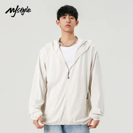 MJ STYLE冰丝防晒衣男2025夏季新款户外防紫外线可拆卸帽檐冲风衣图片