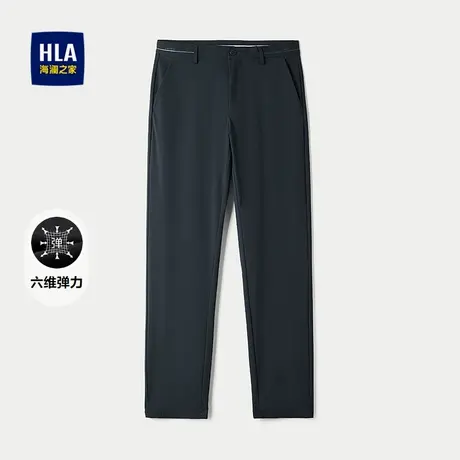 HLA/海澜之家六维弹力休闲裤25春秋新字母印花修身直筒通勤裤子男商品大图