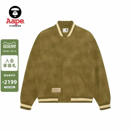 Aape旗舰店男装秋冬复古做旧休闲潮流棒球服夹克外套7753XXP商品大图