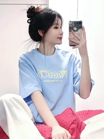 短袖t恤女2023年春夏季新款设计感小众半袖体恤宽松纯棉上衣ins潮图片