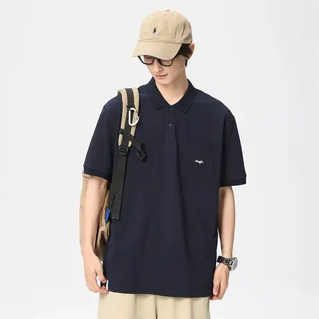 男士潮牌翻领polo衫男短袖纯棉2023新半袖男款t恤夏季2023年新款商品大图