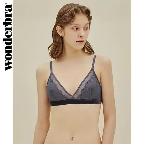 wonderbra文胸无钢圈内衣女薄款灰色胸罩夏季性感三角杯文胸商品大图