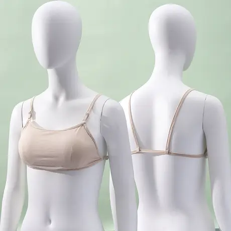 必菩薄款美背文胸胸罩棉布裹胸肉色抹胸内搭内衣女无钢圈显胸小商品大图
