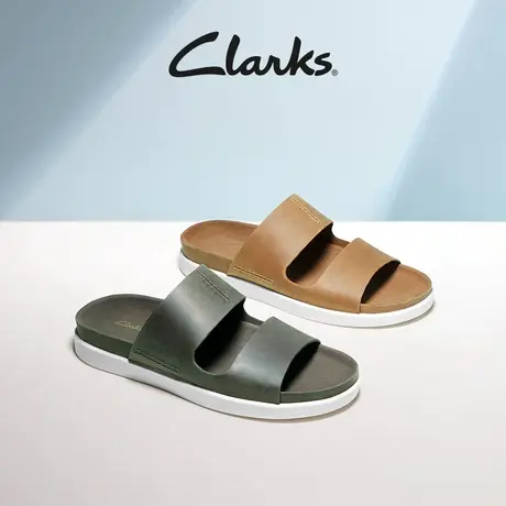 Clarks其乐森德系列男鞋春夏休闲单鞋清凉透气一字拖简约舒适拖鞋商品大图