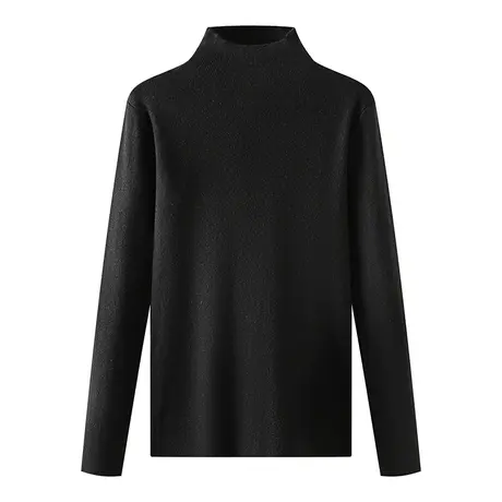 黑色打底毛衣半高领打底衫针织衫DDMY886图片