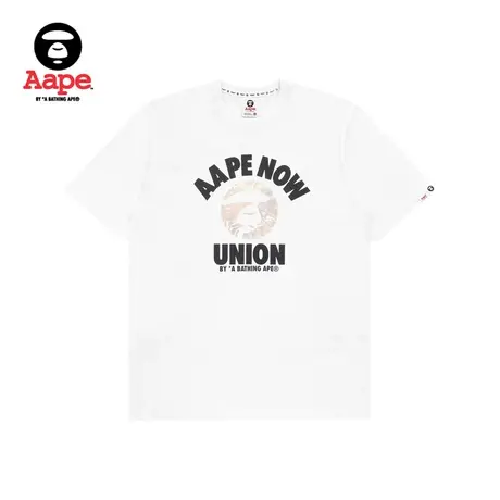 Aape旗舰店男装春夏猿颜酷帅印花彩色迷彩图案短袖T恤0912XXI商品大图