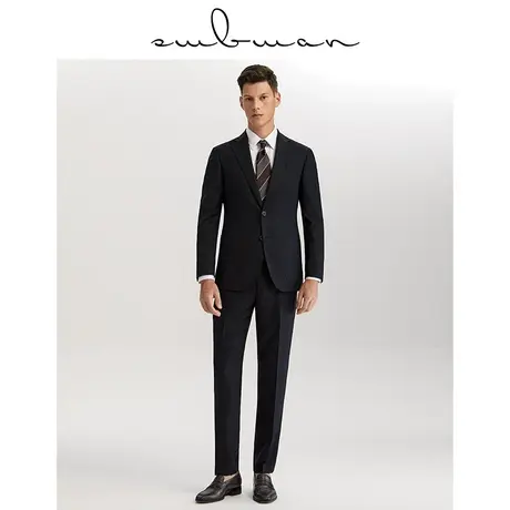 十米布冬季新款西服套装男平驳领正装商务职业意式休闲款西装外套图片