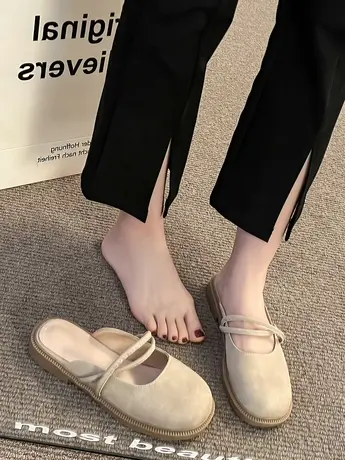 超软舒适外穿凉拖鞋女士2023夏季厚底勃肯鞋半拖一脚蹬复古穆勒鞋图片