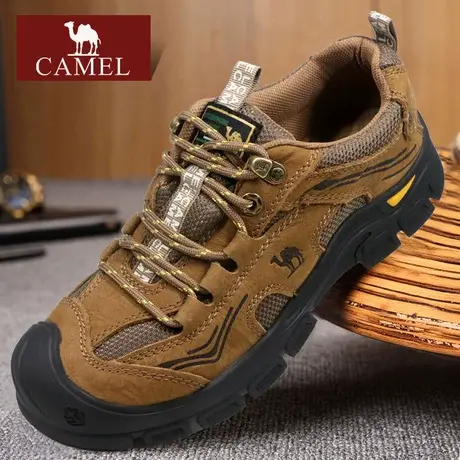 Camel/骆驼男鞋 秋季新品牛皮低帮户外休闲鞋 真运动旅游登山鞋子图片